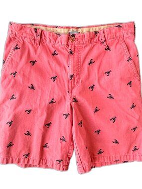 IZOD Saltwater Lobster Screen Print Chino Shorts 38